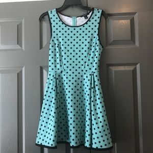 Retro Blue and Black Dress Forever 21 l